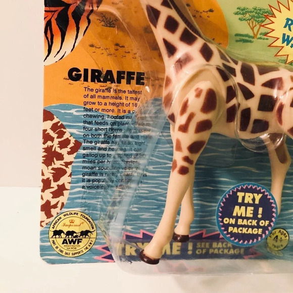 Vtg 1993 Imperial Wild Animal Giraffe Wind Up Action Toy - Picture 5 of 14